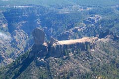 Roque Nublo vom Flugzeug aus