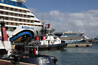 AIDAluna und AIDAbella im Hafen von Las Palmas - Gran Canaria