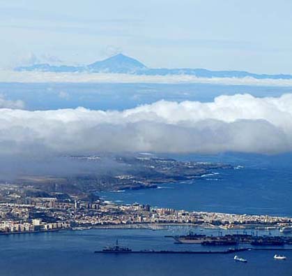 Ausblick beim Anflug auf Gran Canaria